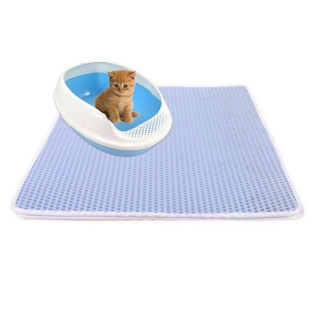 Waterproof Pet Cat Litter Mat EVA Double Layer Cat Litter Trapping Pet Litter Cat Mat Clean Pad Products For Cats Accessories