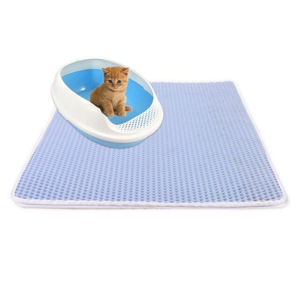 Waterproof Pet Cat Litter Mat EVA Double Layer Cat Litter Trapping Pet Litter Cat Mat Clean Pad Products For Cats Accessories