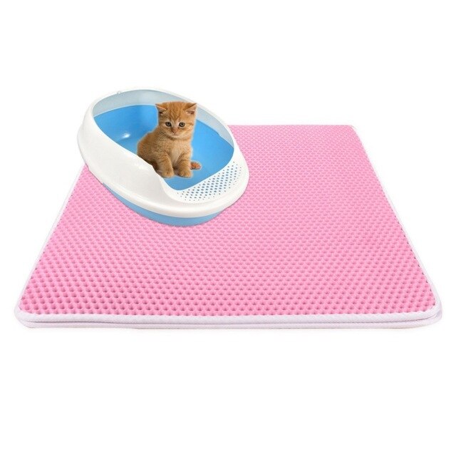 Waterproof Pet Cat Litter Mat EVA Double Layer Cat Litter Trapping Pet Litter Cat Mat Clean Pad Products For Cats Accessories