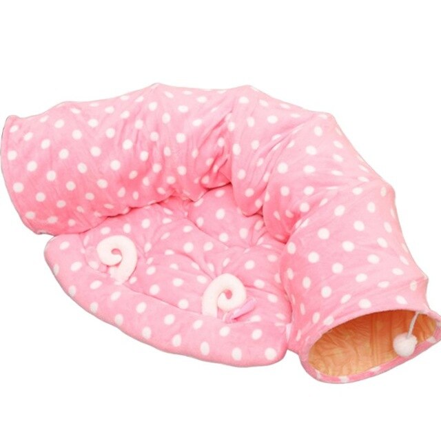 Pet Play Tube Tunnel Central Mat for Cats Dogs Soft Full/Half Round Shaped Pad M76D
