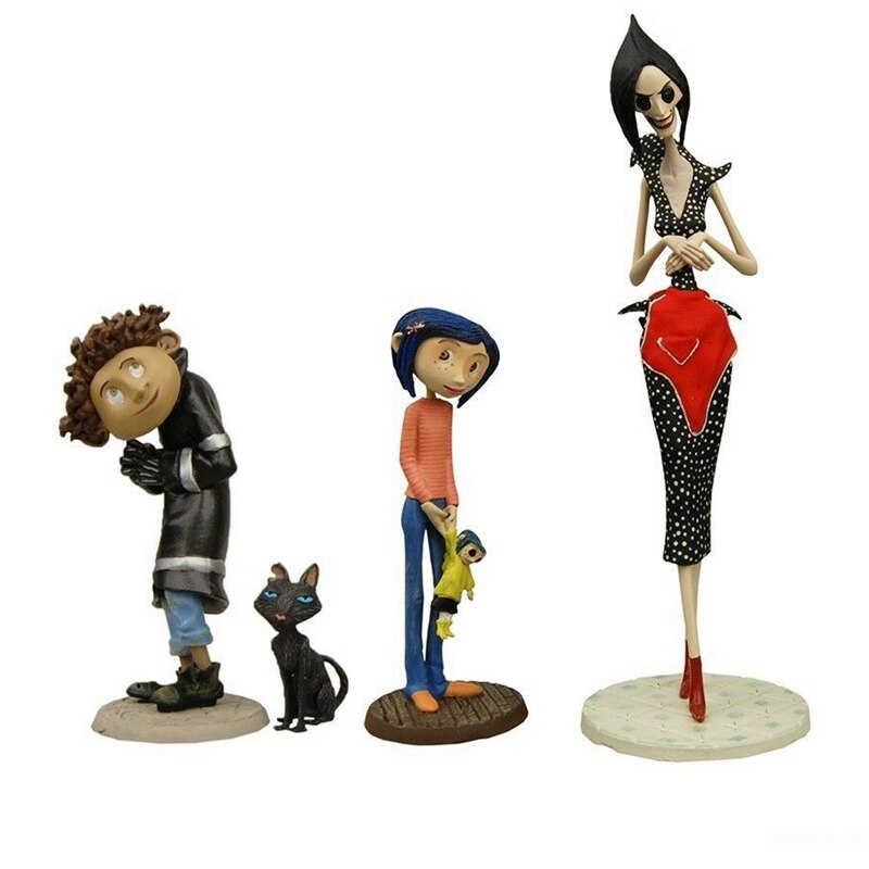 NECA Original Coraline Best of PVC Mini-Figure Set Cat Other Mother Wybie Action Figure Toy Brinquedos Figurals Model Gift