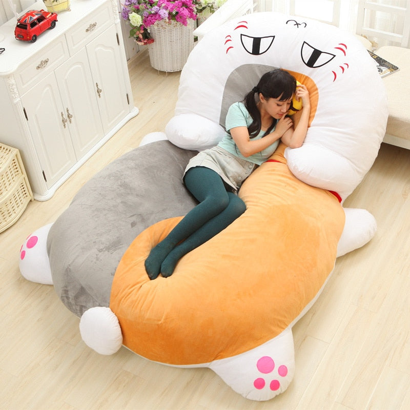 Comfortable Hero cat Cute Soft Cartoon Bed Sleeping Bag Pad Filling Stuffed Plush Tatami Big Large Size Toys