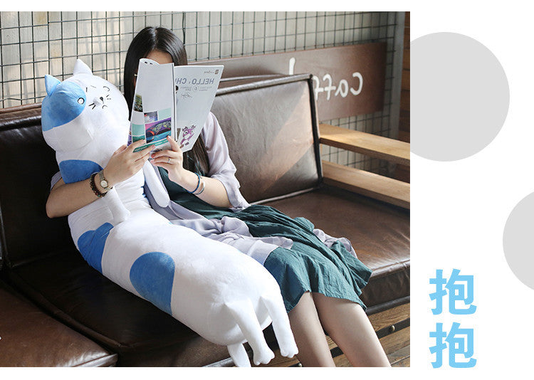 long 140cm creative plush cat zipper closure, washable, lovely cat throw pillow t0001