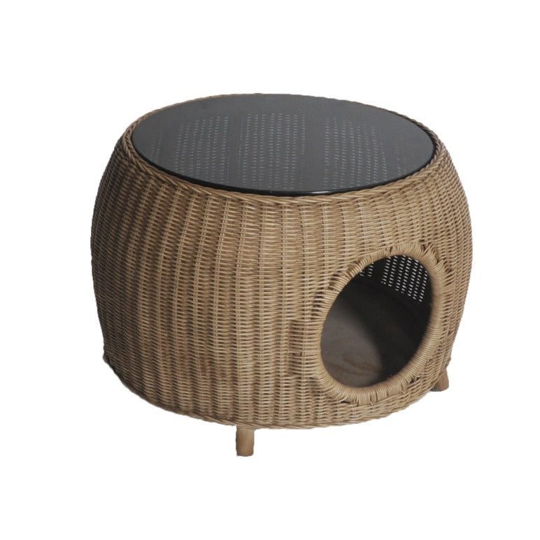 Indonesian Rattan Tea Table Tea Table Round Cat Litter Simple Modern Small Round Table European Short Table