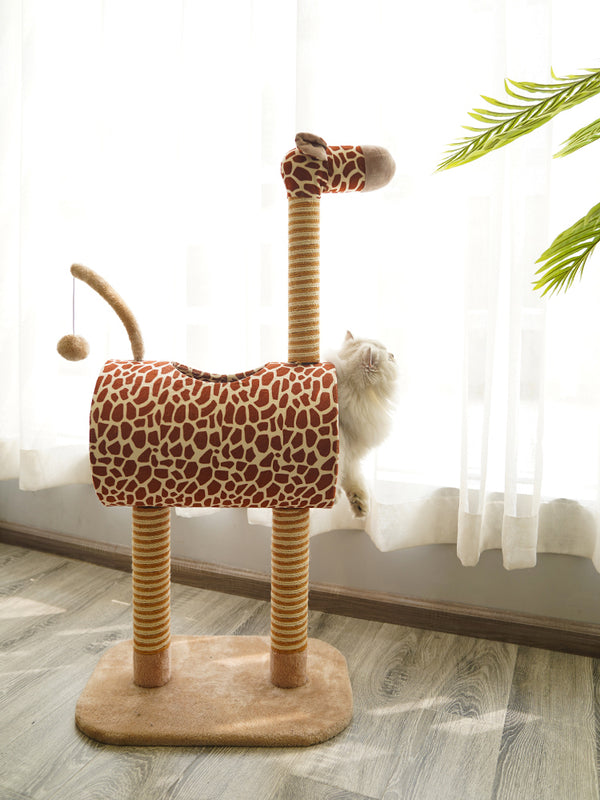 Giraffe Cat Climbing Frame Four Seasons Universal Platform Climbing Frame Cat Supplies [animal Kingdom Series]