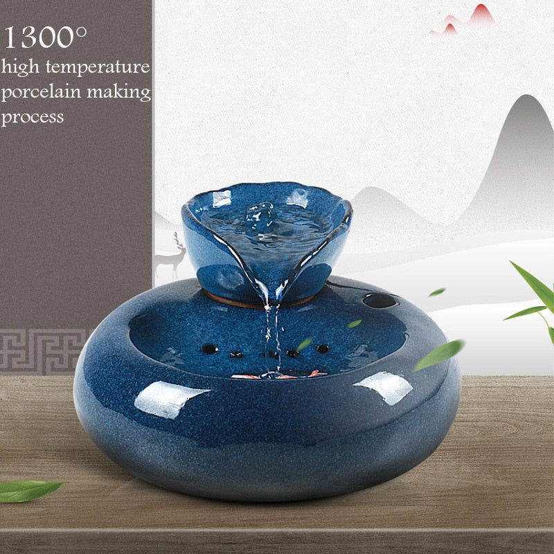 Chinese Antique Automatic Circulating Defend Electricity Leakage Live Water Cat Drinking Machine Filtering Cat Water Dispenser