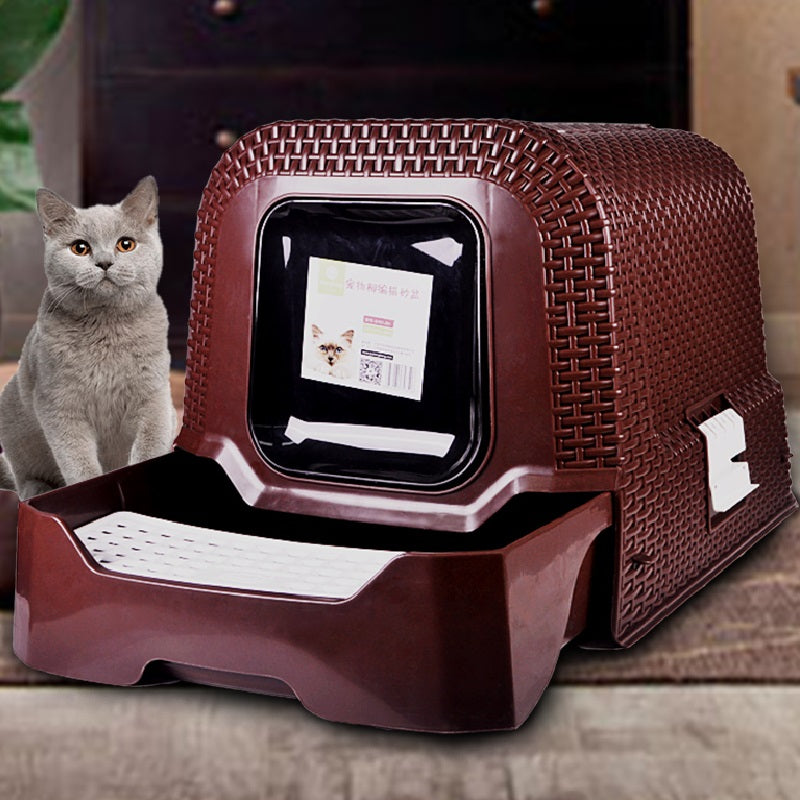 Cat litter bowl anti splashing cat toilet large fully enclosed cat deodorant supplies