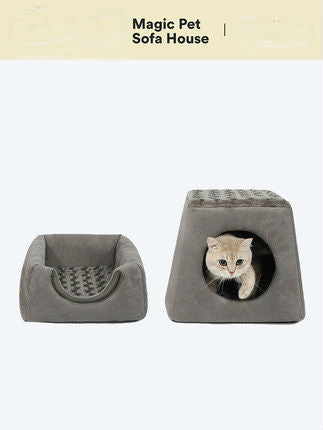 Magic Pet Sofa House Cat four seasons universal removable and washable foldable cat house cat supplies winter warm house