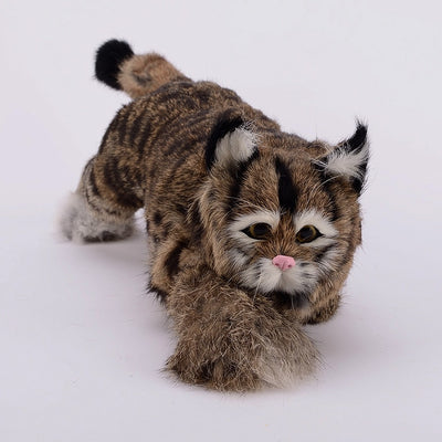 big new creative simulation gray cat plastic&fur Creeping cat model gift 42x14x13cm a70