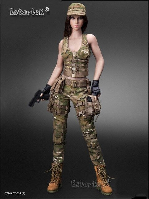 CAT TOYS CT014 1/6 Military Female Character Set for 12inch Phicen Jiaoudoll Action Figure DIY