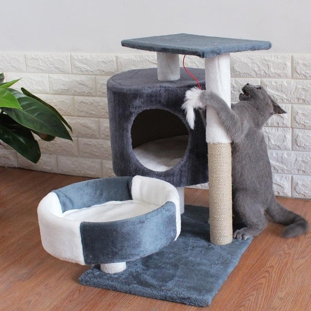Cat Climbing Scratching Litter Toy Jumping House Villa Jumping Cat Supplies Cat Window Hammock Kitten Beds  Kennel  Shelf