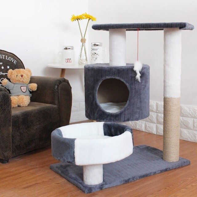 Cat Climbing Scratching Litter Toy Jumping House Villa Jumping Cat Supplies Cat Window Hammock Kitten Beds  Kennel  Shelf