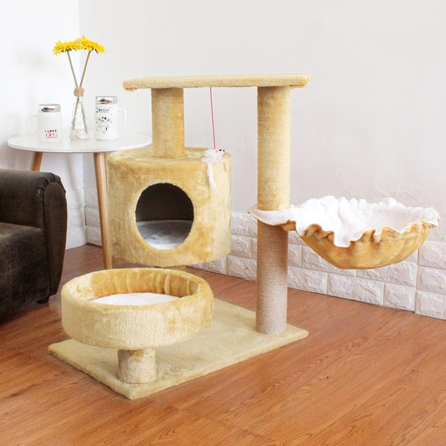 Cat Climbing Scratching Litter Toy Jumping House Villa Jumping Cat Supplies Cat Window Hammock Kitten Beds  Kennel  Shelf