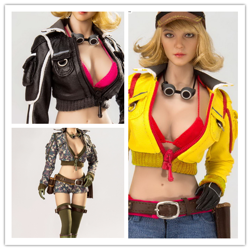 CAT TOYS CT007 1/6 Yellow / Black /Camo Female Repair Girl Character Set with Head for 12" HT PH LD JIAOU DOLL Action Figure DIY