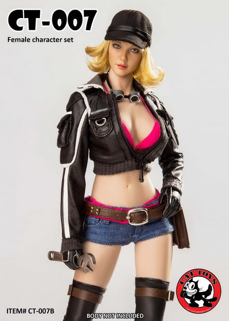 CAT TOYS CT007 1/6 Yellow / Black /Camo Female Repair Girl Character Set with Head for 12" HT PH LD JIAOU DOLL Action Figure DIY