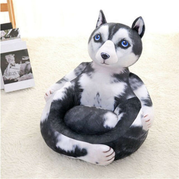 Emulational Animals Cat Dog Plush Mini Sofa Stuffed Kids Chair Husky Dogs gifts