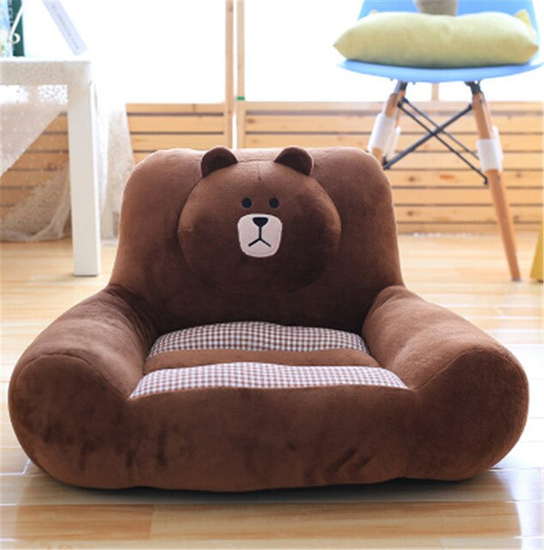 Fancytrader Lovely Plush Animals Dog Bear Cat Chair Anime Soft Kids Mini Sofa Cushion Doll Nice Gifts 7 Models