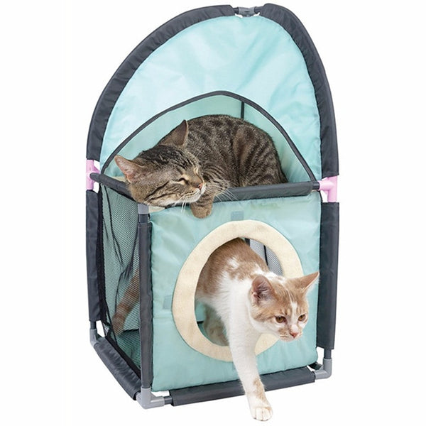 Best Sell Cat Tent Toy Diving Tower Funny Educational Toys For Small Cat Or Puppy Dog With Blue Hole Scramble Puzzle Toy