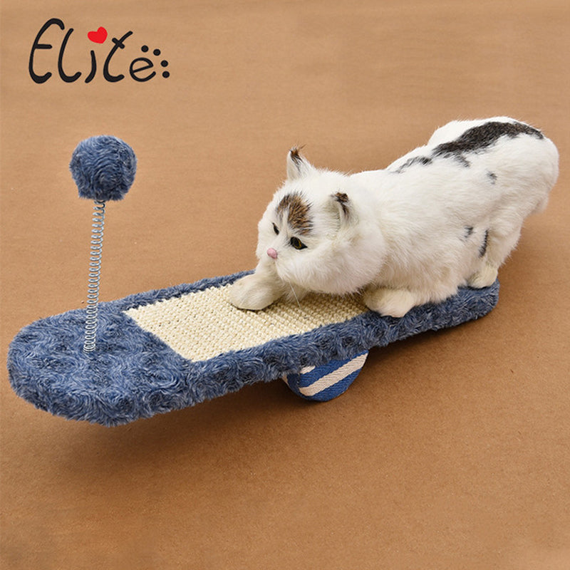 Pet Cat Toy Cat Scratcher Catnip Lounge Handmade Kitten Scratching Post Interactive Toy Training catwalk seesaw toy sisal