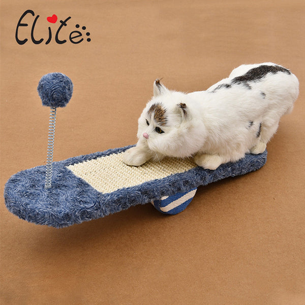 Pet Cat Toy Cat Scratcher Catnip Lounge Handmade Kitten Scratching Post Interactive Toy Training catwalk seesaw toy sisal
