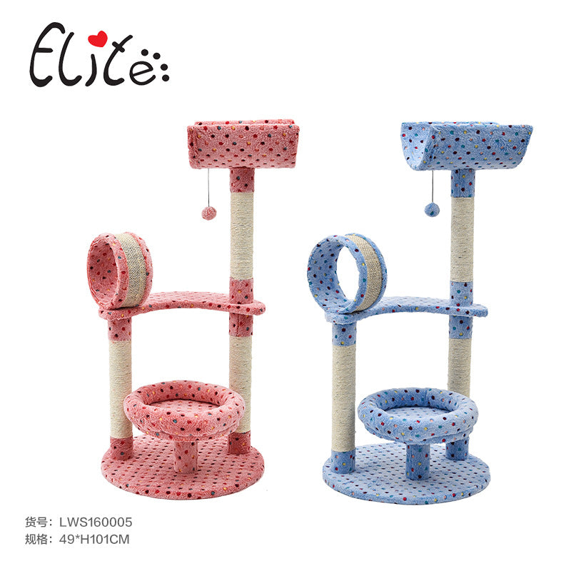 Cat Tree Furniture  Pet Climbing Toy Cat Kittens Climbing Tree Easily Assemble Convenient Comfortable Stable Soft High Quality