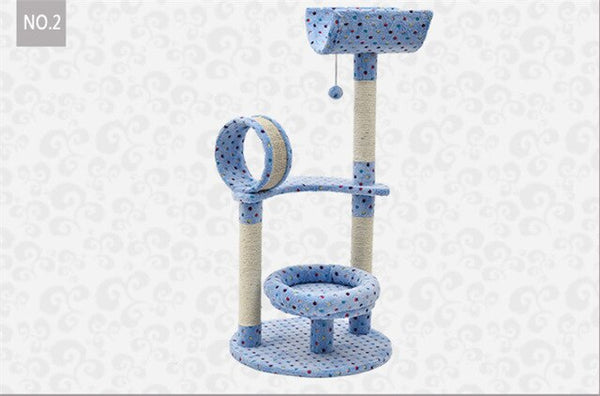 Cat Tree Furniture  Pet Climbing Toy Cat Kittens Climbing Tree Easily Assemble Convenient Comfortable Stable Soft High Quality