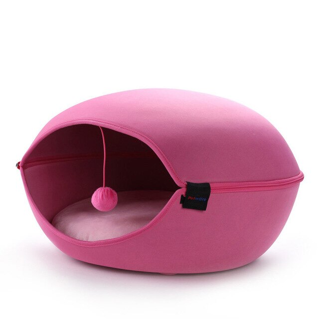 APAULAPET Warm And Washable Cat House Mongolian Yurts Pet Bed For Winner