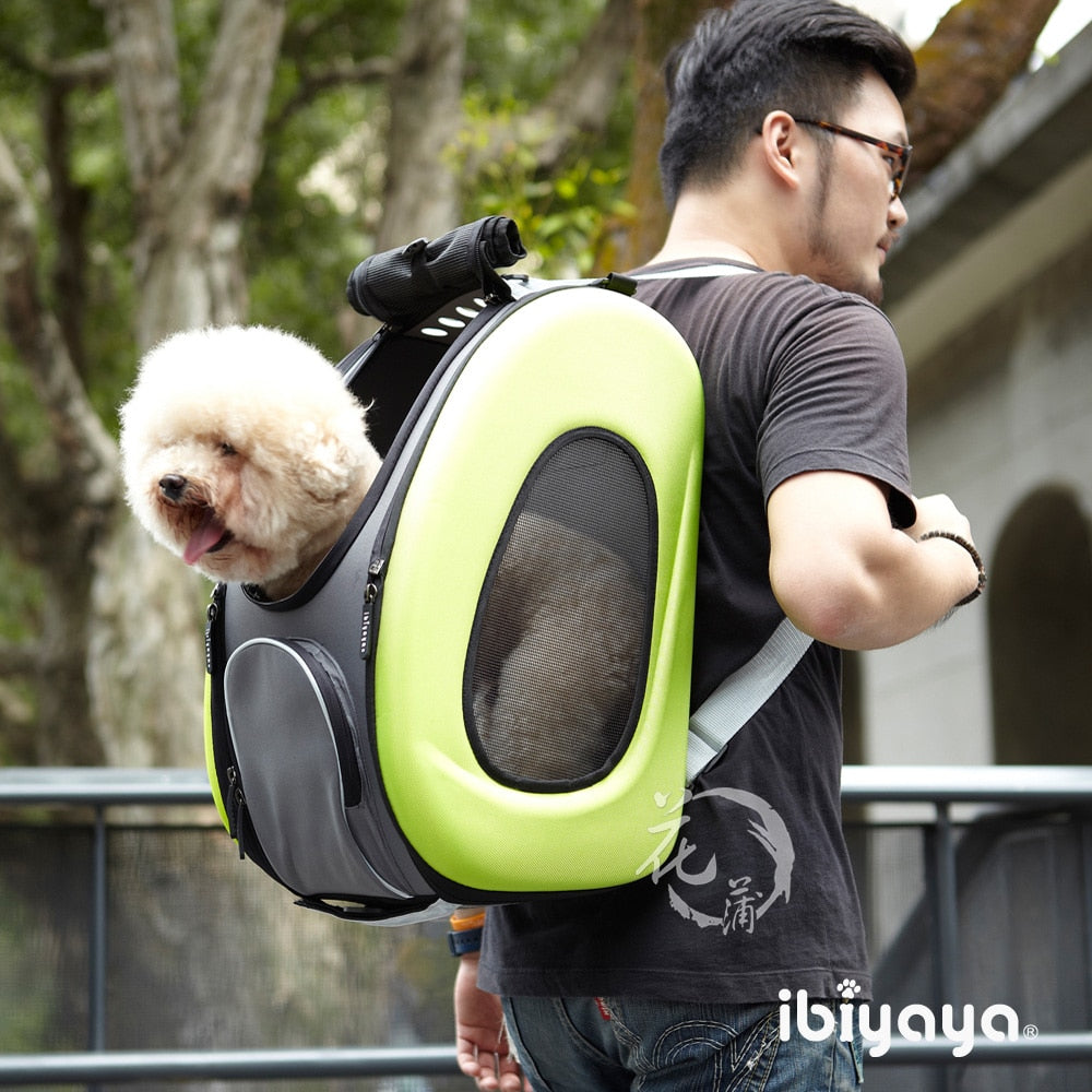 Ibiyaya 5in 1 EVA Pet Carrier/Wheeled Carrier muiltifunction Pet Cat Stroller/Dog Strollers Pink Green Blue Gray Orange