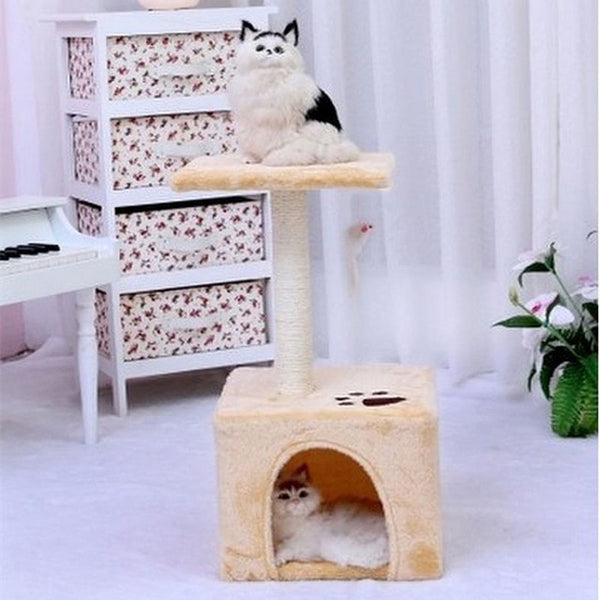 Sisal Cat Toys Nest Bed Climbing Frame Scratch Tree Stand Ladder Pet House Luxury Furniture Games Pets Supplies 70Z1561