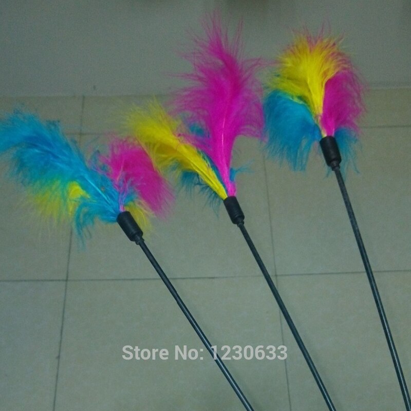 Cat Toy Premium Cat 3 Color Turkey Feather Stick Favorite Funny Cat And Dog Stick Toy Pet Toy Large Concessions Long Rod Toys
