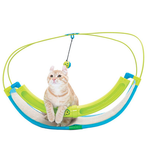 Crawling Puzzle 2 In 1 Cat Toy Pet Exercise Cradle Cat Bed Sofa with Ball Toys Hammock Toy for Cat Animals Pet Product