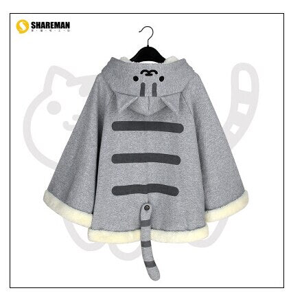 Nekoatsume Lolita Sweety Cat Fleece Cosplay Hoody Free Shipping