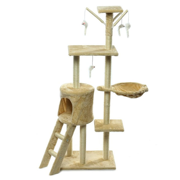 NEW  Cat Climbing Frame Cat Scratching Post Tree Scratcher Pole Furniture Gym House Toy Cat Jumping Platform 50*35*140 cm