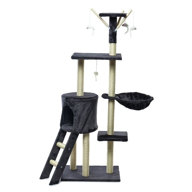 Cat Climbing Frame Cat Scratching Post Tree Scratcher Pole Furniture Gym House Toy Cat Jumping Platform 50*35*140 cm