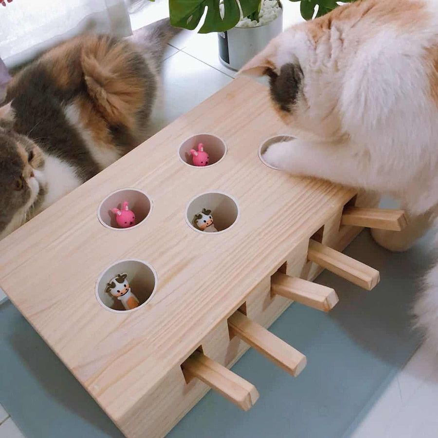 Catch Mouse Cute Cat Toy Mouse Wood Interactive Funny Puppy Pets Toys Petshop Juguetes Perros Pet Supplies Cats Games 50DC0028