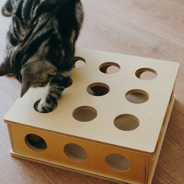 Catch Mouse Cute Cat Toy Mouse Wood Interactive Funny Puppy Pets Toys Petshop Juguetes Perros Pet Supplies Cats Games 50DC0028