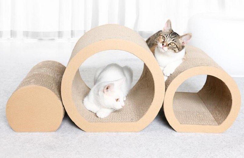 Collapsible Cat Tunnel High Quality Pet Tunnel 2 Holes Cat Puppy Rabbit Teaser Funny Hide Tunnel Toys With Ball